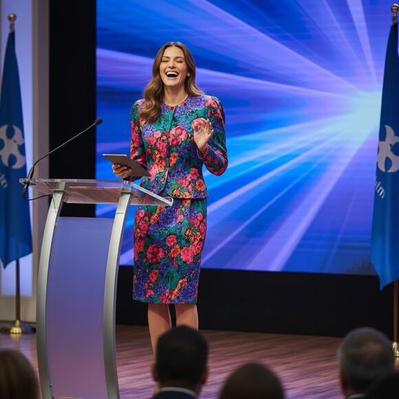 VTG Adrianna Papell 100% Silk Floral Skirt Suit Size 8 Bloomcore Career Colorful - Picture 2 of 10